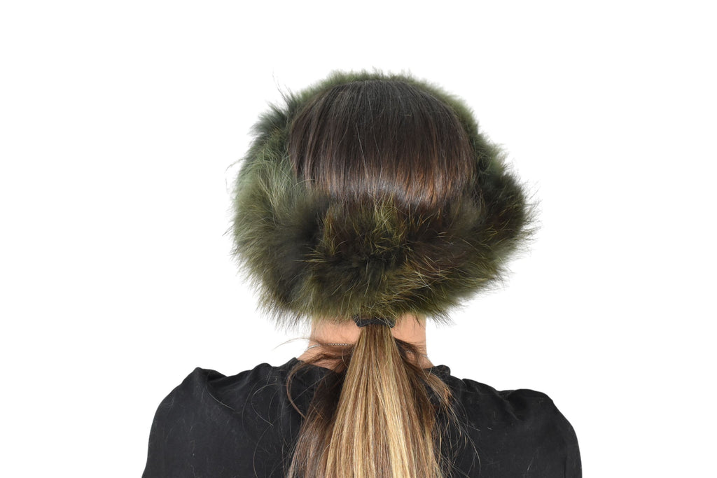 Green Fox Fur Headband | Fox Fur Headband | Fur Earwarmer | Headband Gift For Her | Fur Neck Warmer