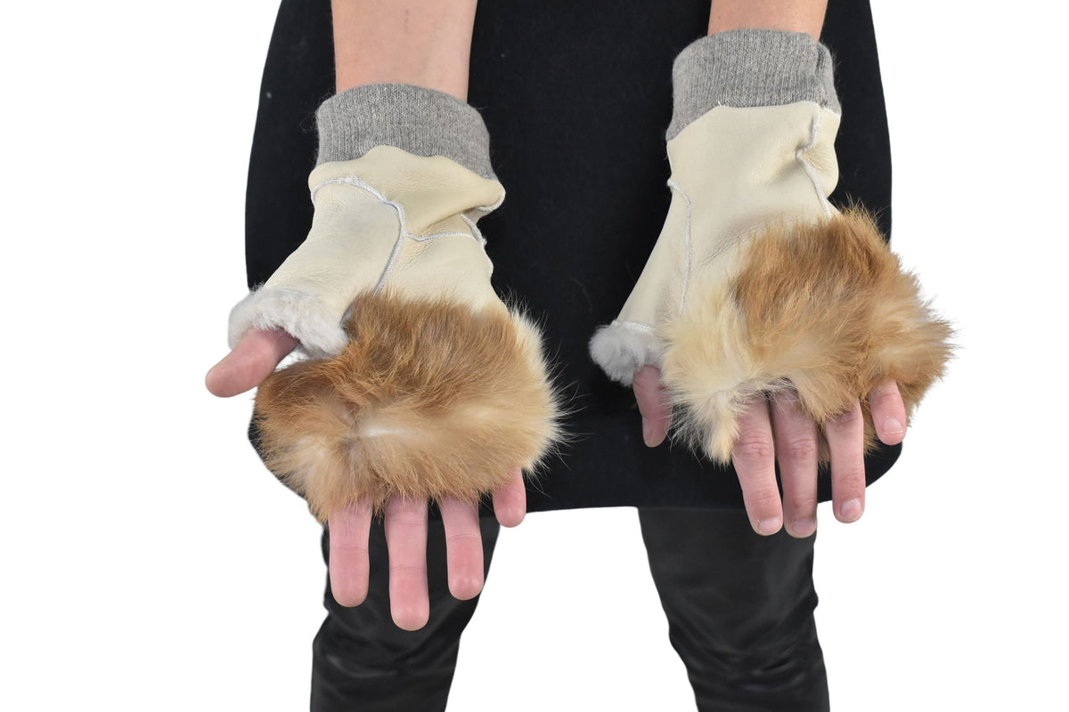 Shearling fingerless gloves | Sheepskin Gloves | Fur Gloves | Gift For her