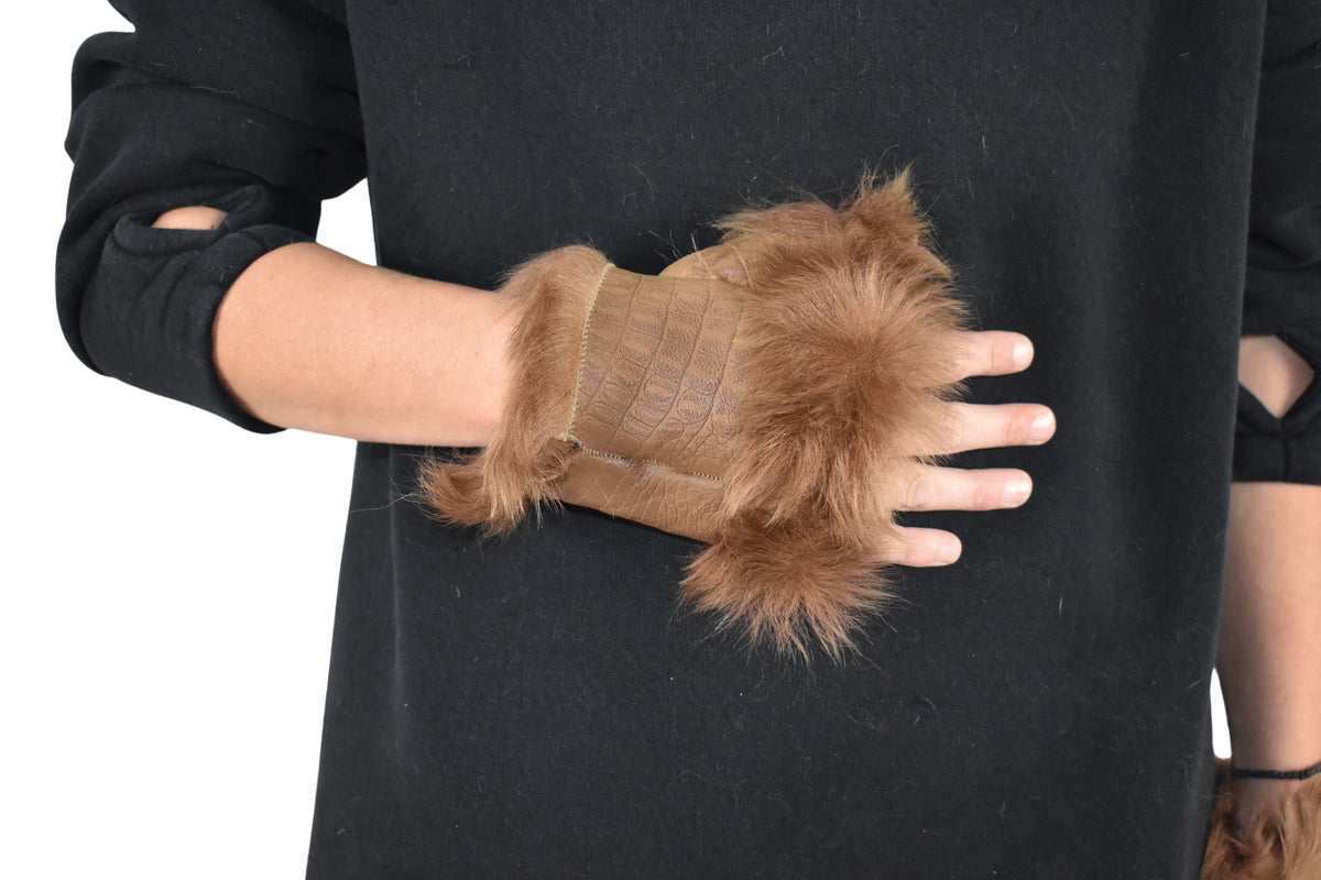 Fur Gloves | Shearling fur gloves  | christmas gift | leather gloves , sheepskin gloves Gift For Her