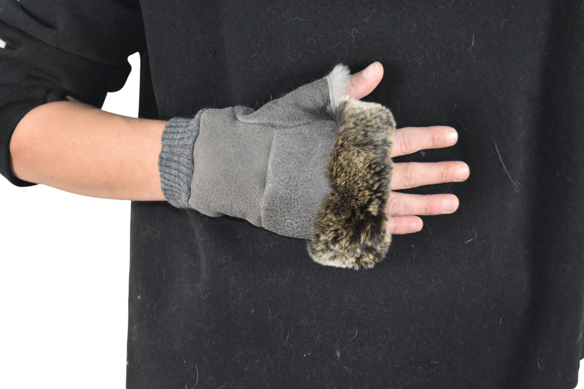 Fur Gloves | Shearling fingerless gloves | Sheepskin Gloves | Gift For her