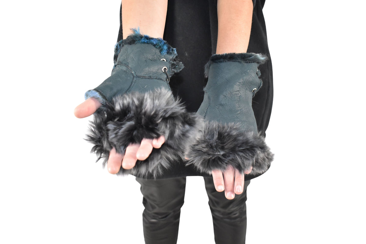 Sheepskin Shearling Fur Lined Gloves |  sheepskin gloves Gift For Her | Christmas gift