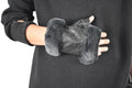 Leather Gloves  | Genuine Leather Gloves  | Women Gloves  | Rex rabbit Fur  Gloves | Black  Gloves | Valentine Gift