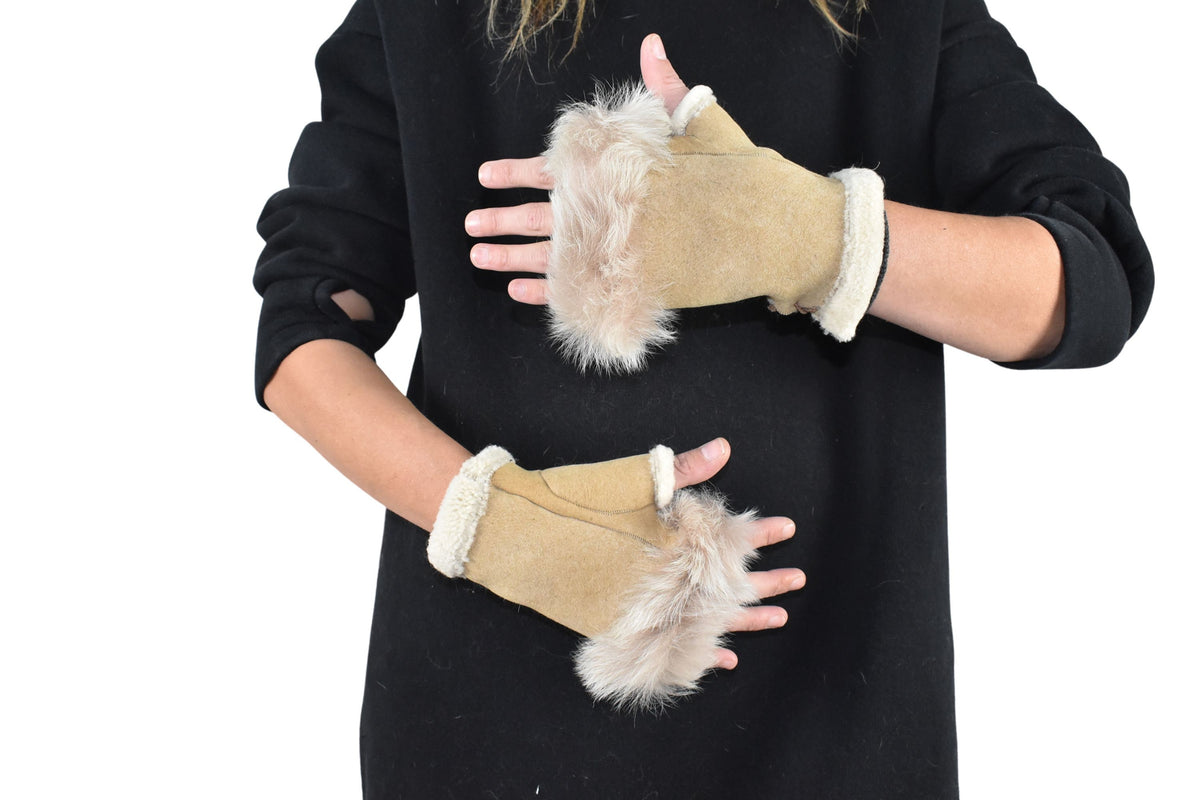Shearling fingerless gloves | Sheepskin Gloves | Fur Gloves | Warm & Cozy Winter Gift for Her