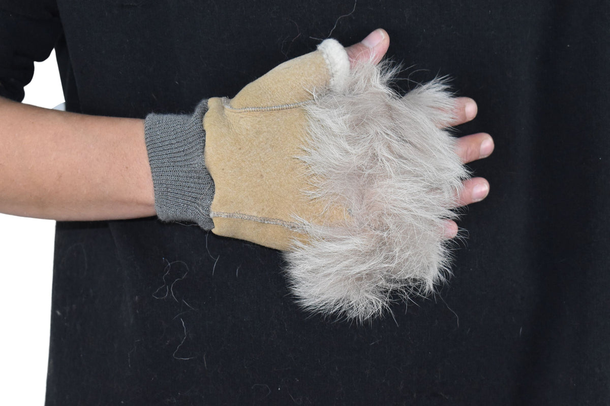 Fur Gloves | Shearling fingerless gloves | Sheepskin Gloves | Gift For her