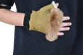 Sheepskin Fur Lined Gloves | Fur Gloves | Shearling fingerless gloves | Warm & Cozy Winter Gift for Her
