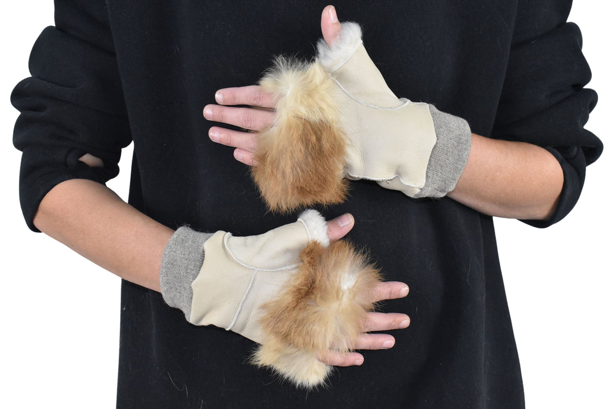 Shearling fingerless gloves | Sheepskin Gloves | Fur Gloves | Gift For her