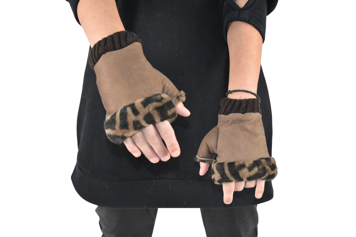 Shearling fingerless gloves | Sheepskin Gloves | Fur Gloves | Gift For her