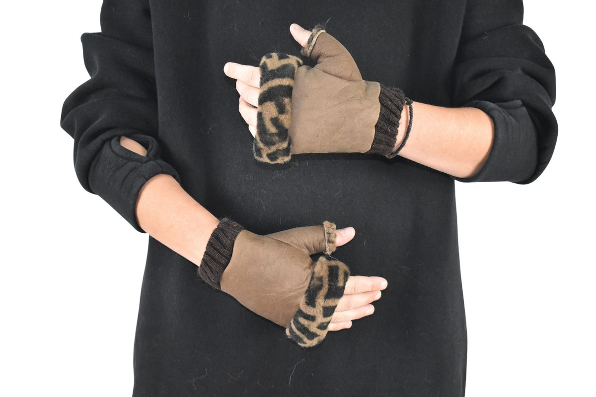 Shearling fingerless gloves | Sheepskin Gloves | Fur Gloves | Gift For her