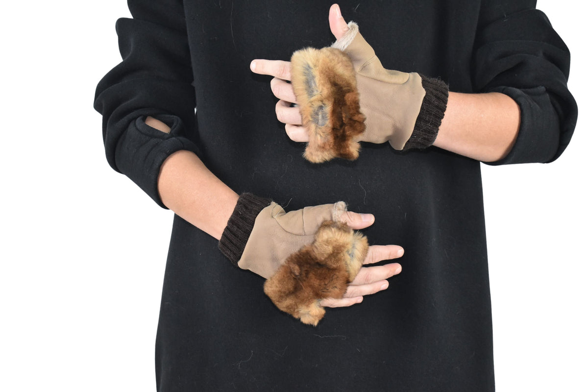 Shearling fingerless gloves | Sheepskin Gloves | Fur Gloves | Gift For her
