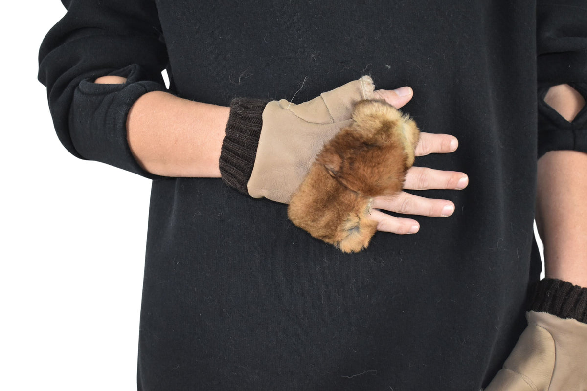 Shearling fingerless gloves | Sheepskin Gloves | Fur Gloves | Gift For her