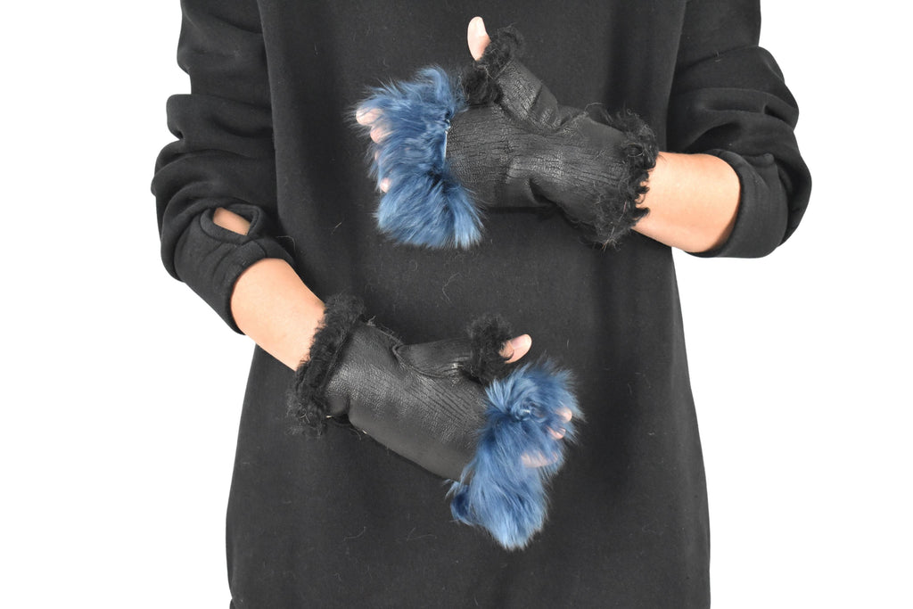 Shearling fingerless gloves | Sheepskin Gloves | Fur Gloves | Gift For her