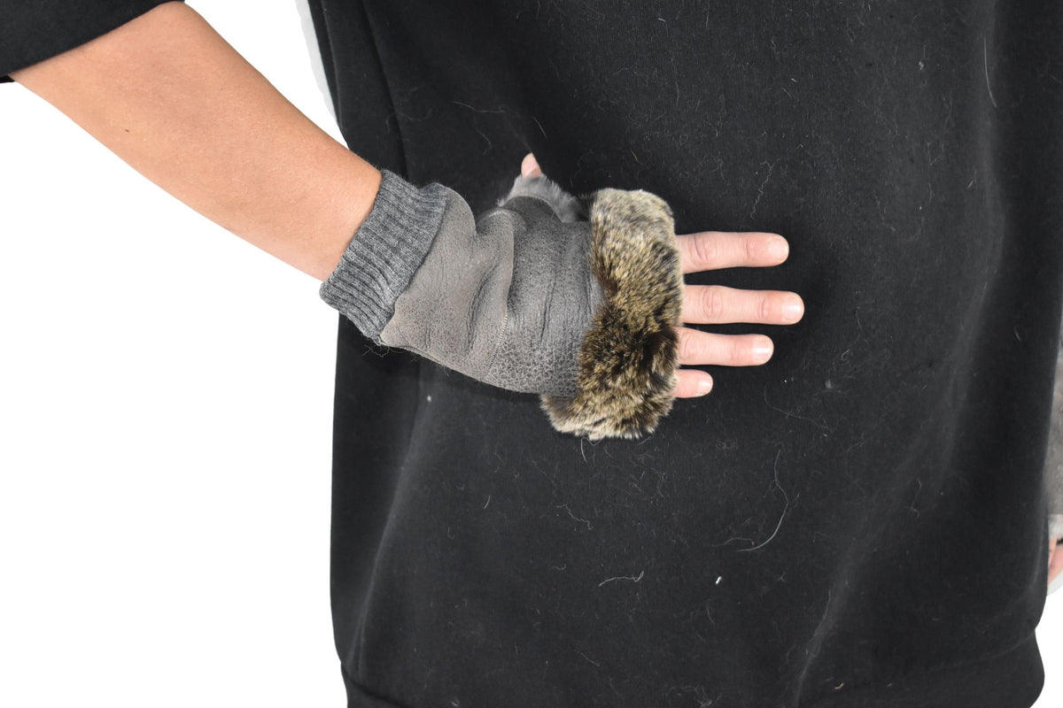 Fur Gloves | Shearling fingerless gloves | Sheepskin Gloves | Gift For her