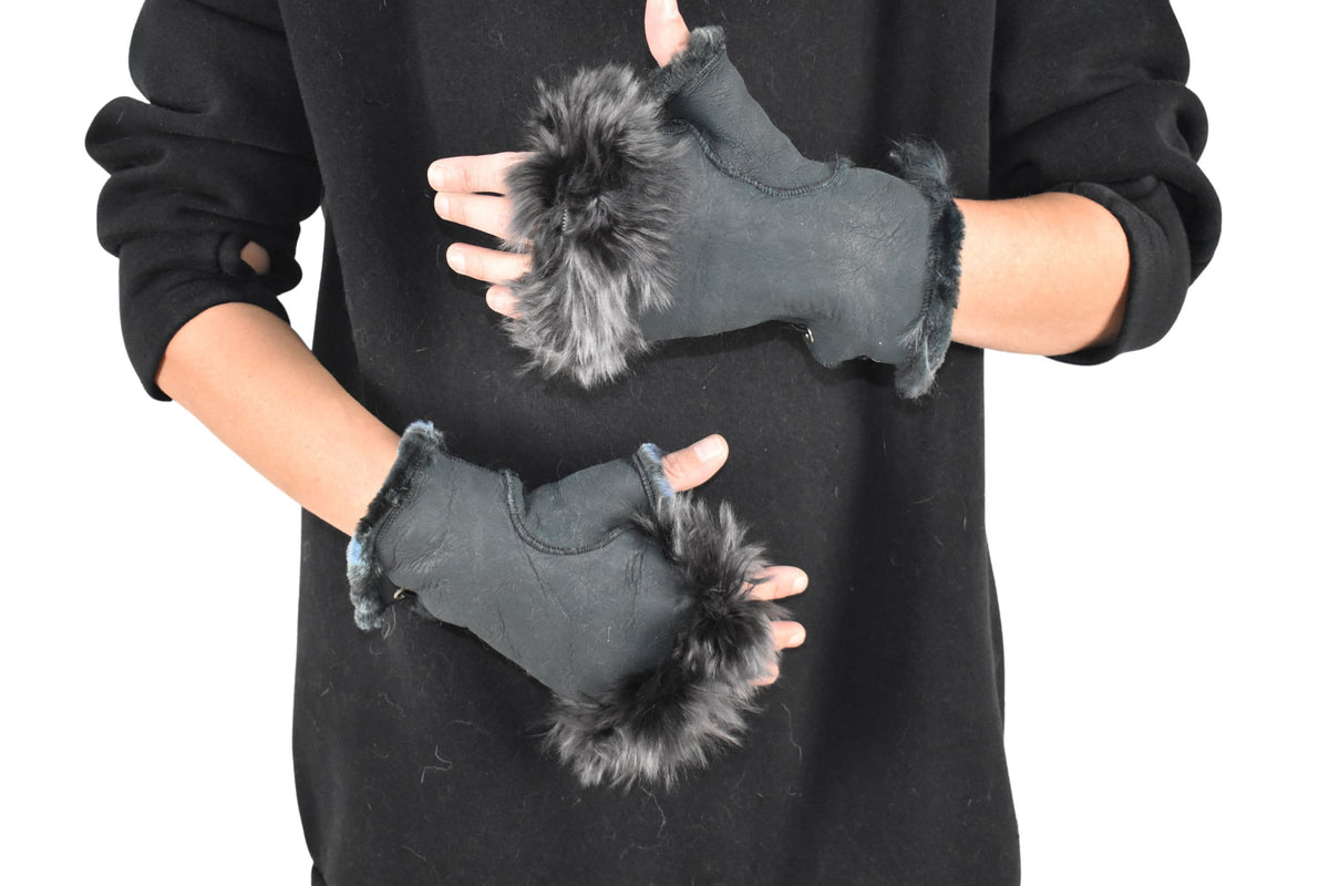 Sheepskin Shearling Fur Lined Gloves |  sheepskin gloves Gift For Her | Christmas gift