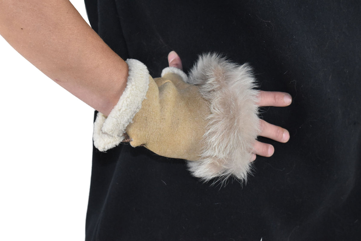 Shearling fingerless gloves | Sheepskin Gloves | Fur Gloves | Warm & Cozy Winter Gift for Her