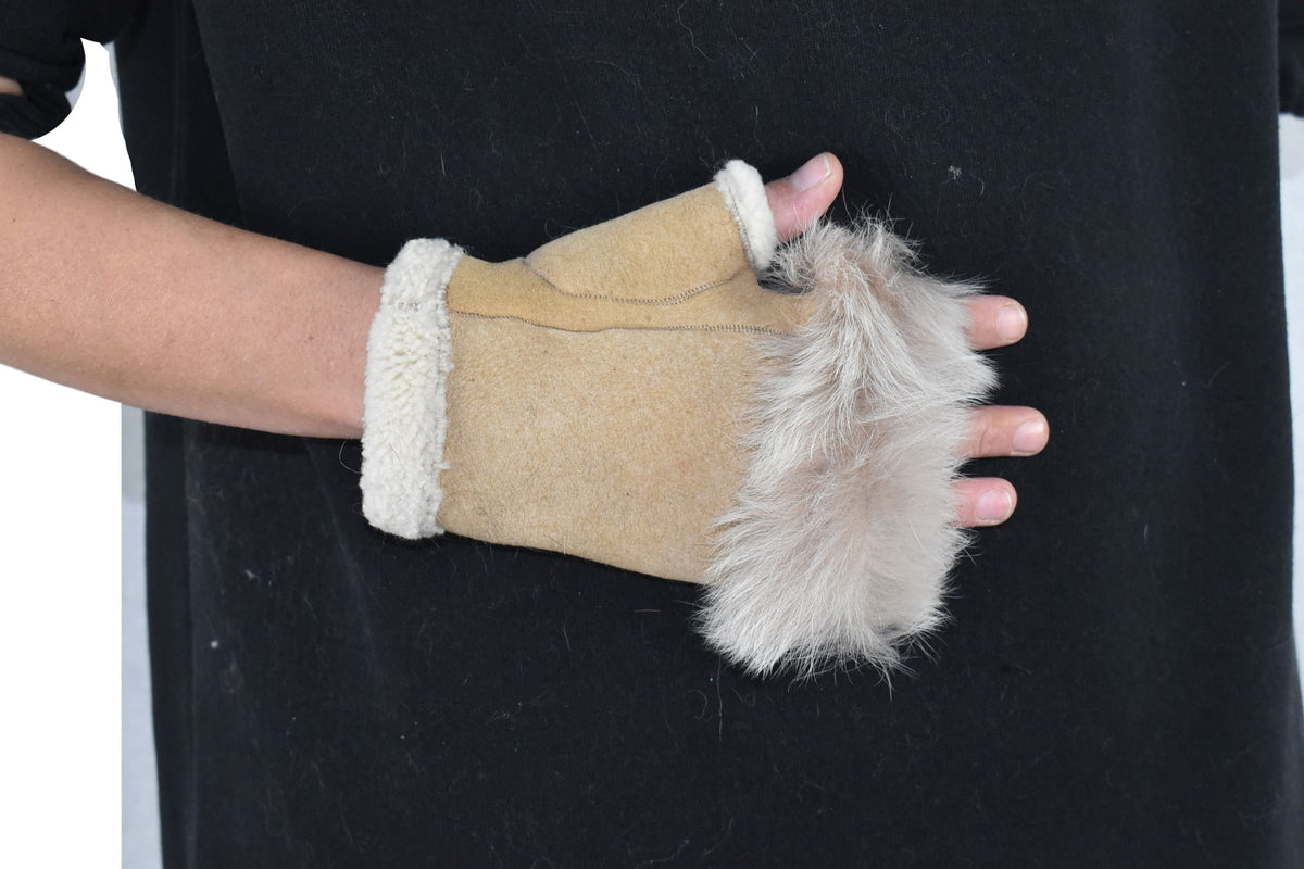 Shearling fingerless gloves | Sheepskin Gloves | Fur Gloves | Warm & Cozy Winter Gift for Her
