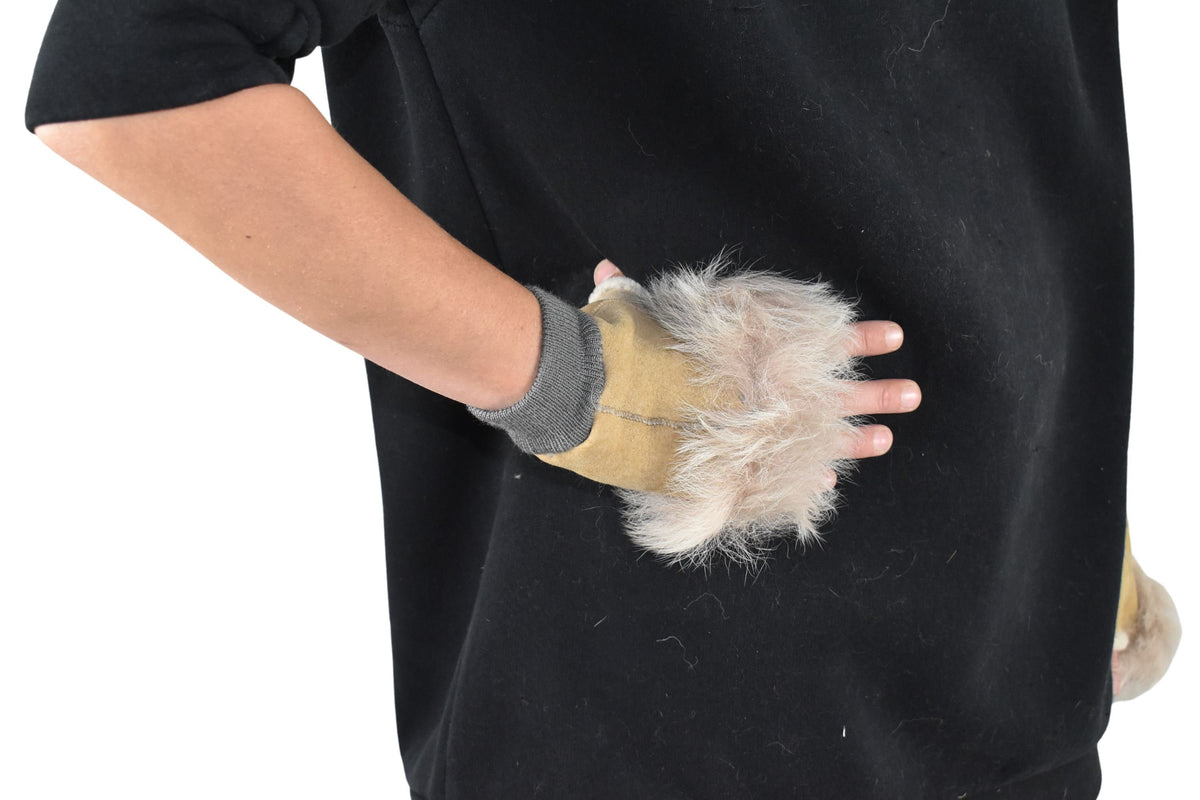 Fur Gloves | Shearling fingerless gloves | Sheepskin Gloves | Gift For her