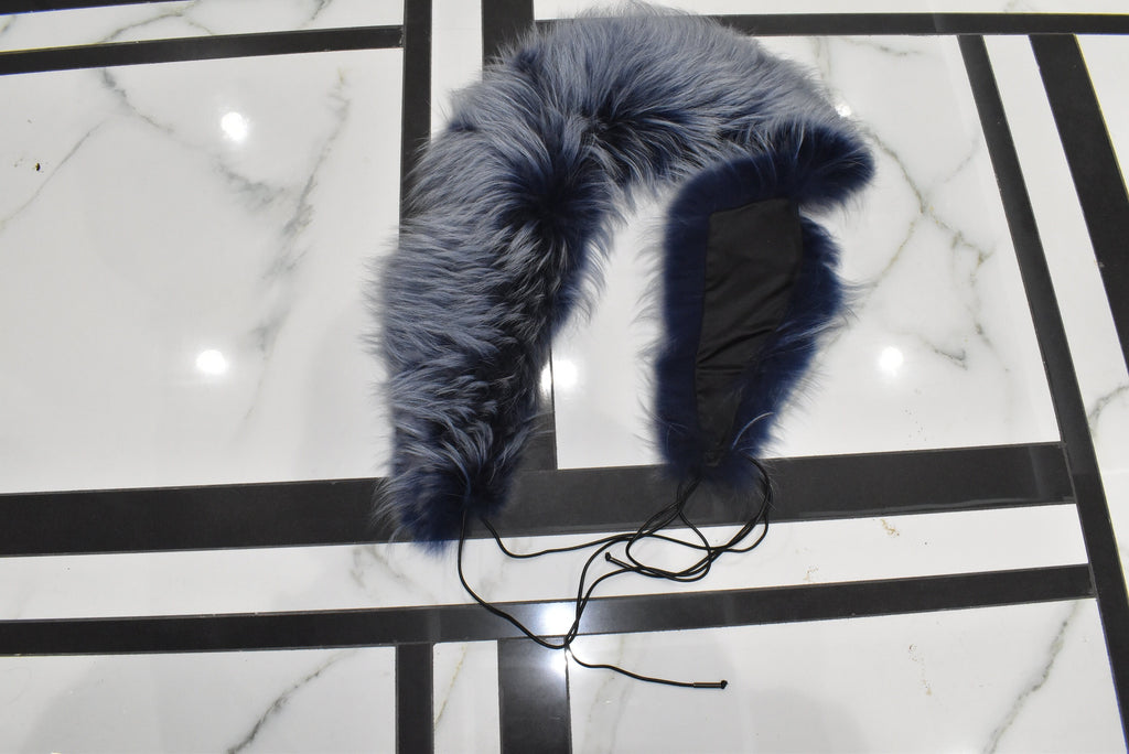 Large Fox Fur Collar | Fur Collar For Coat And Jackets| Coat Collar | Detachable Fur collar | mood indigo Fur Collar For Leather jacket