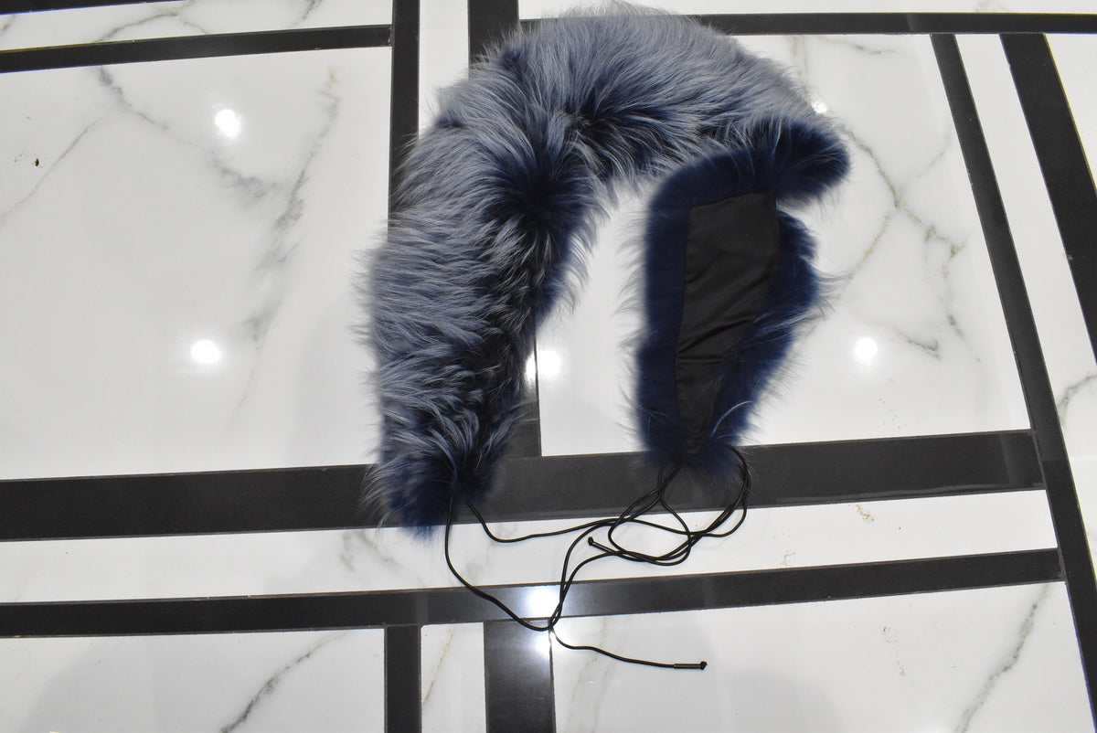 Large Fox Fur Collar | Fur Collar For Coat And Jackets| Coat Collar | Detachable Fur collar | mood indigo Fur Collar For Leather jacket