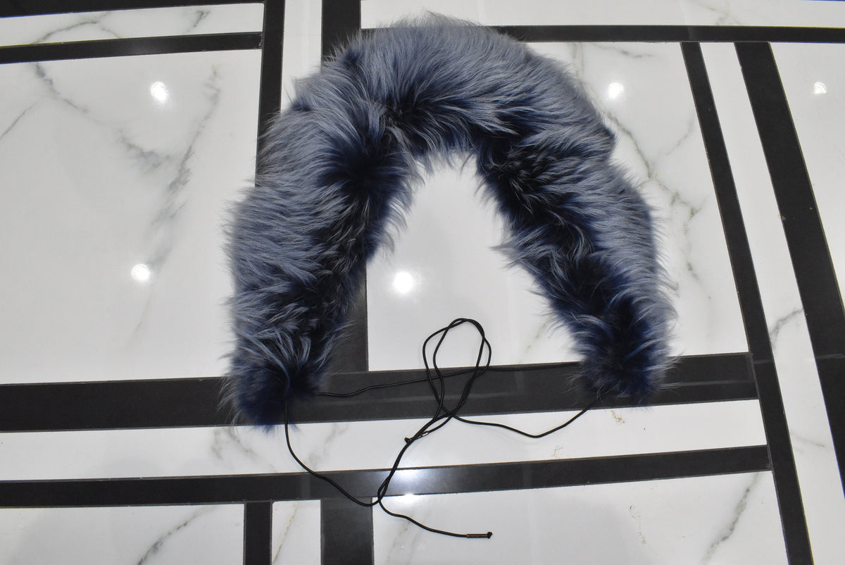 Large Fox Fur Collar | Fur Collar For Coat And Jackets| Coat Collar | Detachable Fur collar | mood indigo Fur Collar For Leather jacket