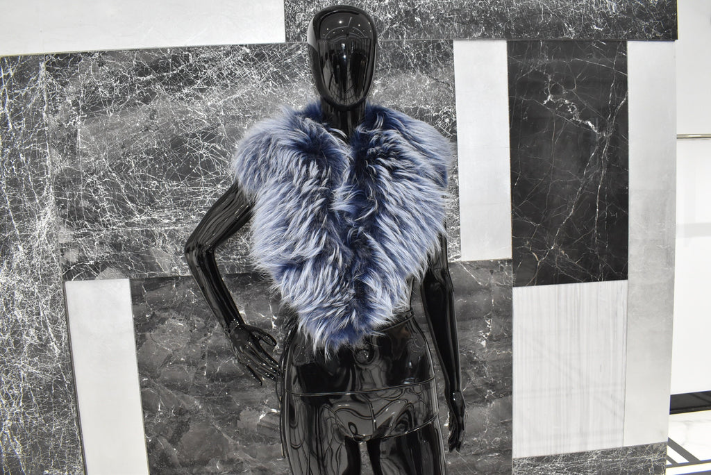 Large Fox Fur Collar | Fur Collar For Coat And Jackets| Coat Collar | Detachable Fur collar | mood indigo Fur Collar For Leather jacket