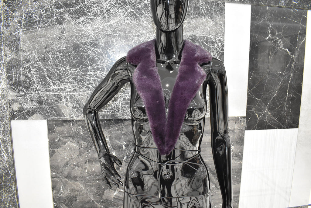 Purple Mink Fur Collar | Fur Collar | Handmade mink Collar | Gift For Her