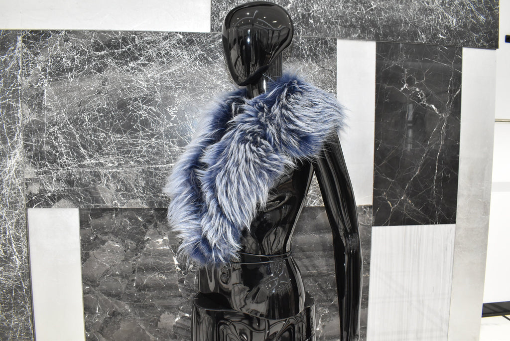 Large Fox Fur Collar | Fur Collar For Coat And Jackets| Coat Collar | Detachable Fur collar | mood indigo Fur Collar For Leather jacket