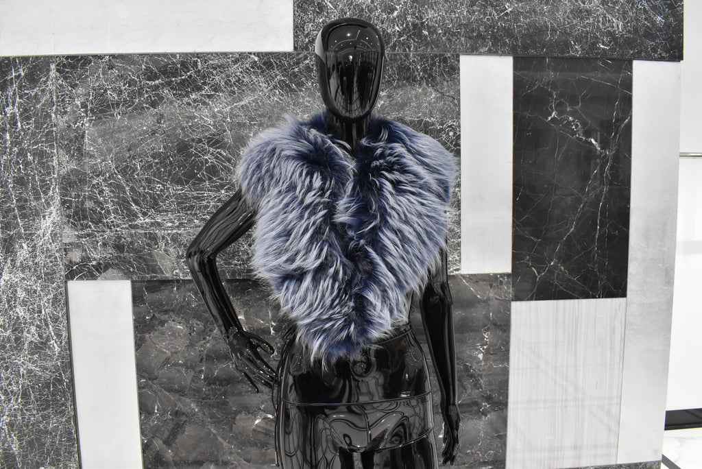 Large Fox Fur Collar | Fur Collar For Coat And Jackets| Coat Collar | Detachable Fur collar | mood indigo Fur Collar For Leather jacket