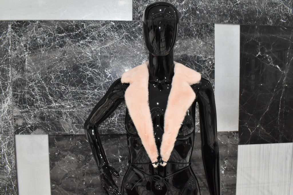 Mink Fur Collar | Baby Pink Fur Collar | Handmade mink Collar