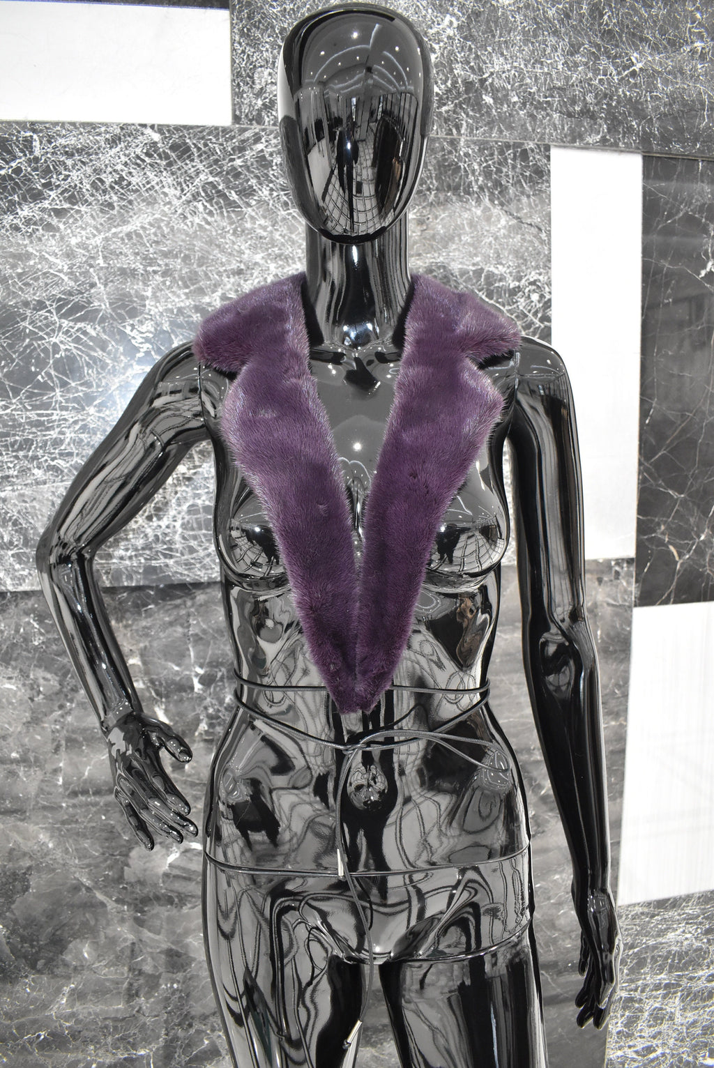 Purple Mink Fur Collar | Fur Collar | Handmade mink Collar | Gift For Her