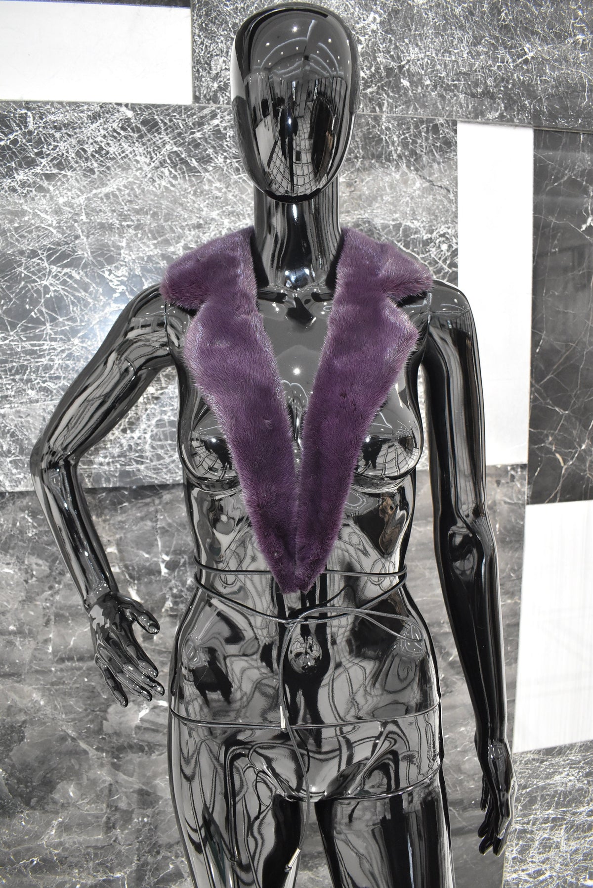 Purple Mink Fur Collar | Fur Collar | Handmade mink Collar | Gift For Her