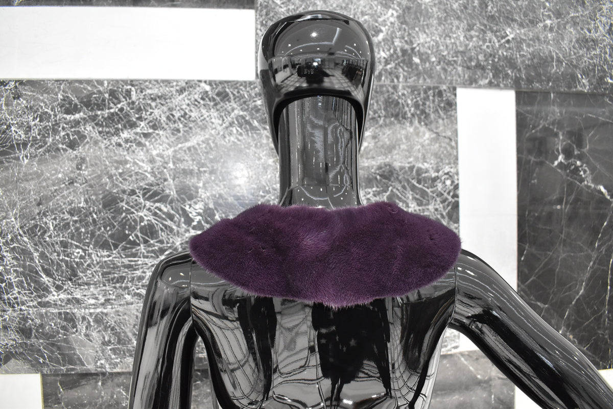 Purple Mink Fur Collar | Fur Collar | Handmade mink Collar | Gift For Her