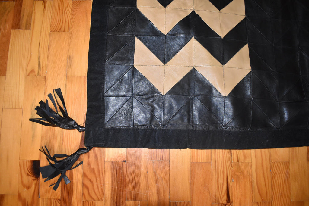 Real Leather Sofa Throw Cover  |  Leather Blanket |  handmade Sofa Slipcover | Cover Throw | leather With Fur Sofa Cover Throw