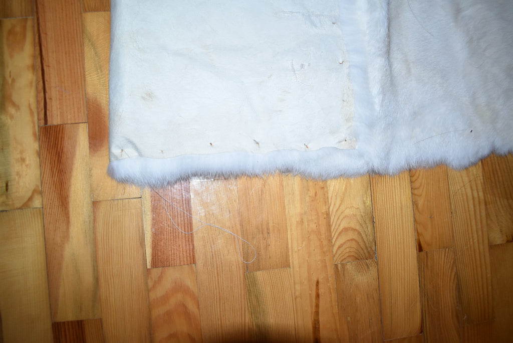 White Rabbit plate | rabbit fur blanket | fur throw | fur sofa cover