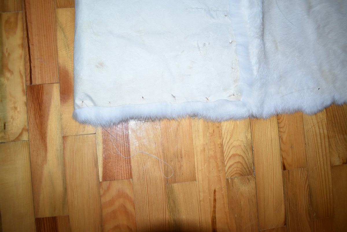 White Rabbit plate | rabbit fur blanket | fur throw | fur sofa cover
