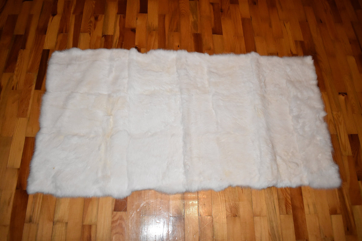 White Rabbit plate | rabbit fur blanket | fur throw | fur sofa cover