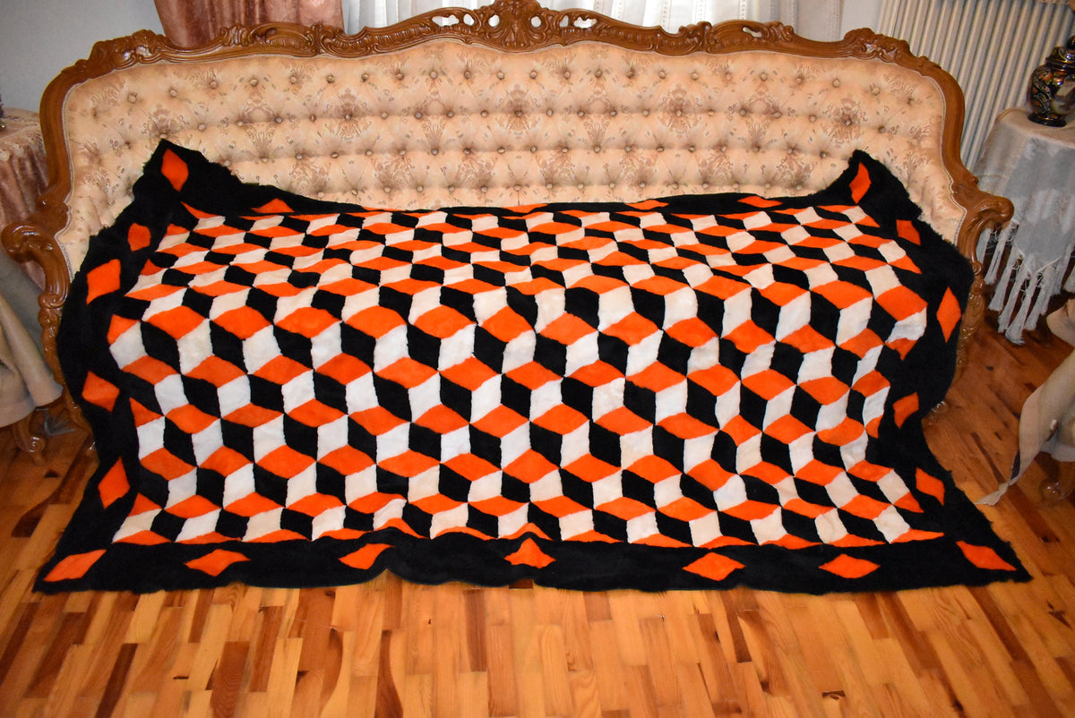 Shearling Sofa Cover | Sofa Throw  Blanket | Handmade  Fur Throw | Sheepskin Fur Bedspread