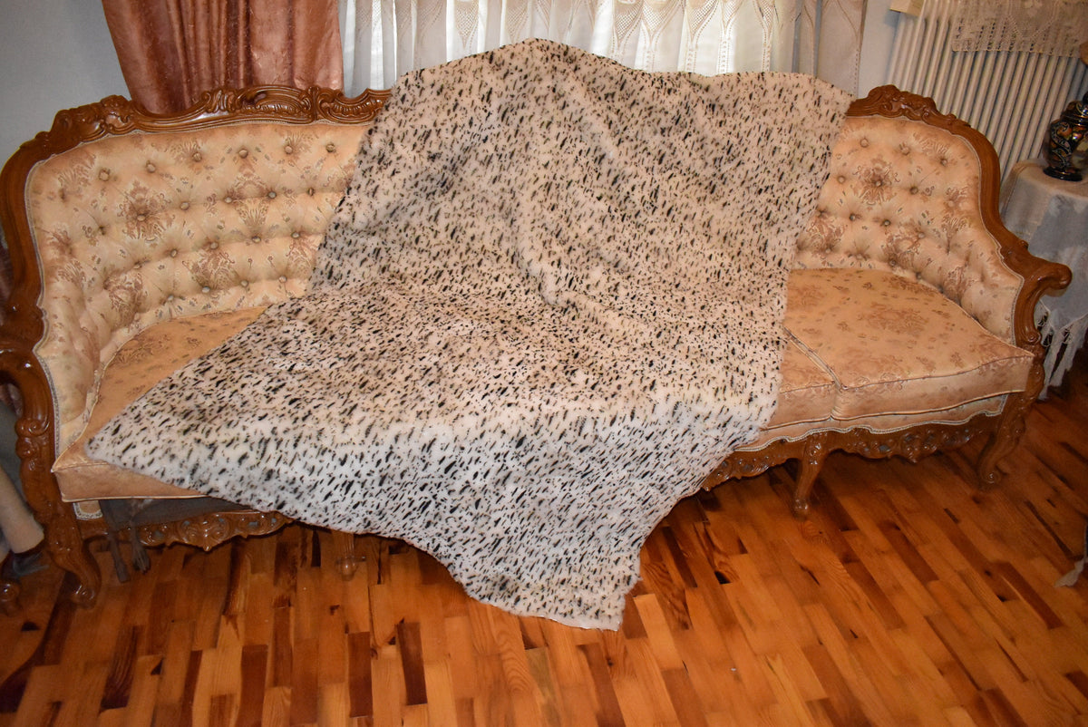 Shearling Sofa Cover | Sofa Throw  Blanket | Handmade  Fur Throw | Sheepskin Fur Bedspread