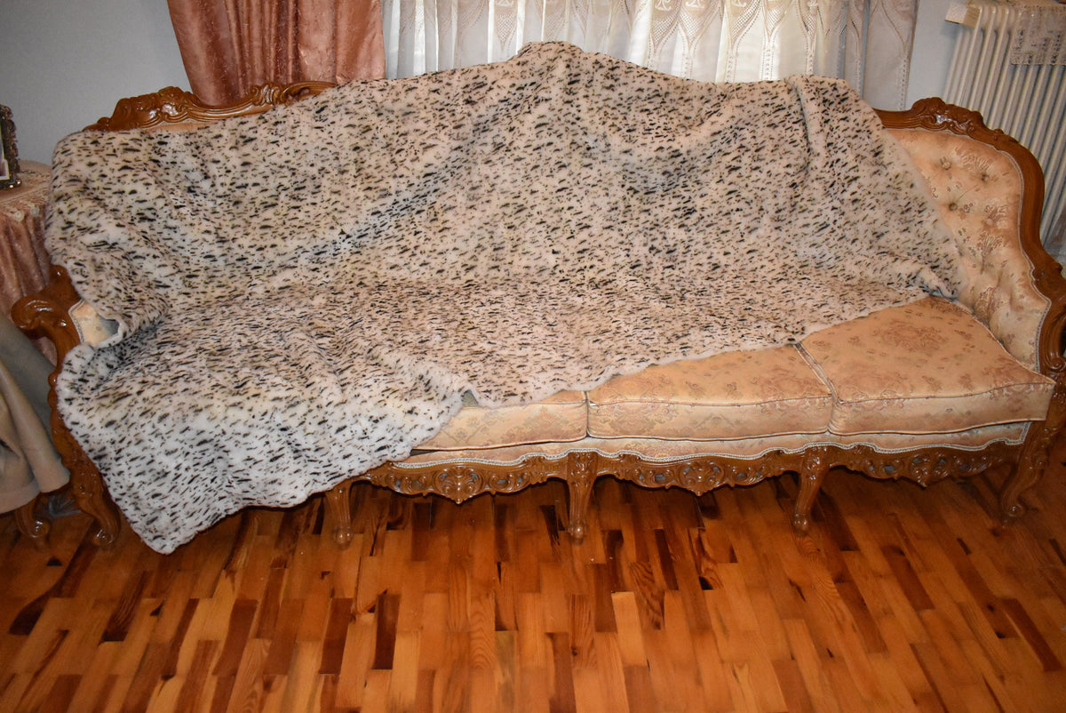 Shearling Sofa Cover | Sofa Throw  Blanket | Handmade  Fur Throw | Sheepskin Fur Bedspread