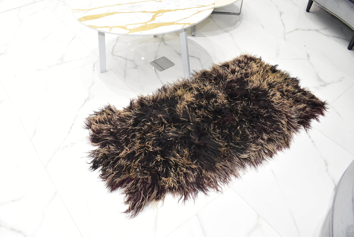 Mongolian Fur Throw | Fur Rug Plate | Fur Throw Blanket | Handmade Fur Throw