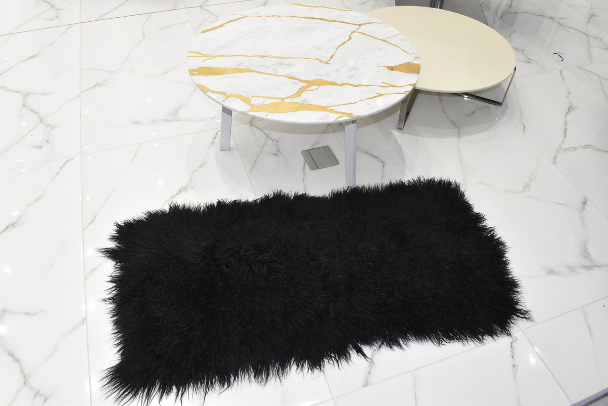 Mongolian Fur Rug | Mongolian Fur Throw  | Fur Blanket of mongolian Lamp fur  | Handmade Fur Throw