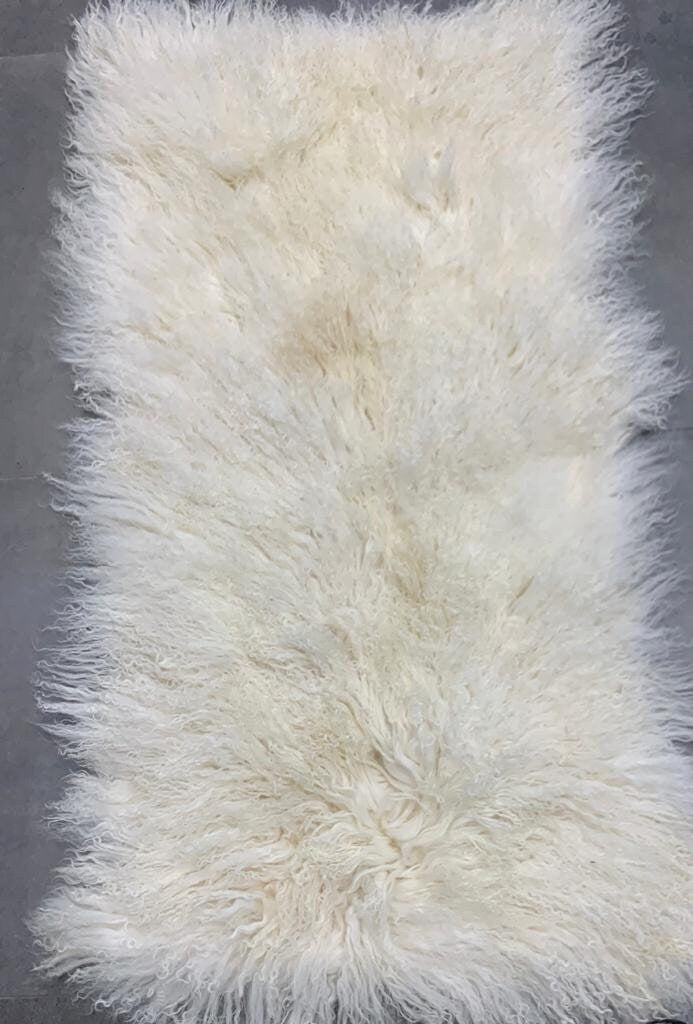 Mongolian Fur Rug | Mongolian Fur Throw  | Fur Blanket of mongolian Lamp fur  | Handmade Fur Throw