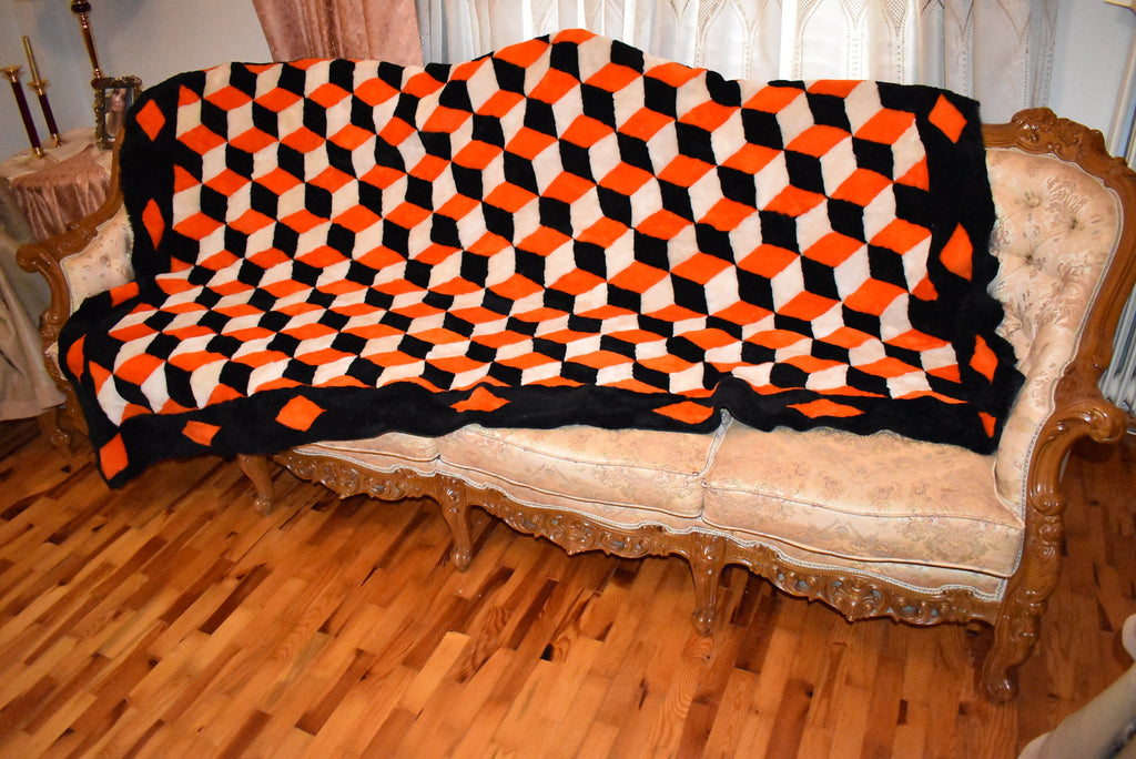 Shearling Sofa Cover | Sofa Throw  Blanket | Handmade  Fur Throw | Sheepskin Fur Bedspread