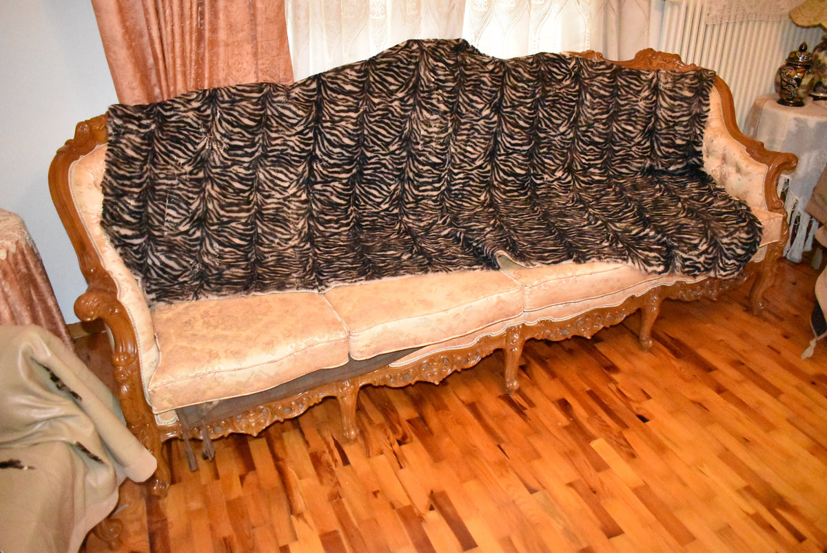 Shearling Sofa Cover | Sofa Throw  Blanket | Handmade  Fur Throw | Sheepskin Fur Bedspread