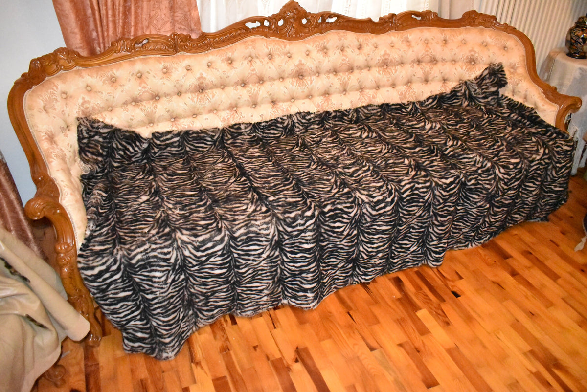 Shearling Sofa Cover | Sofa Throw  Blanket | Handmade  Fur Throw | Sheepskin Fur Bedspread