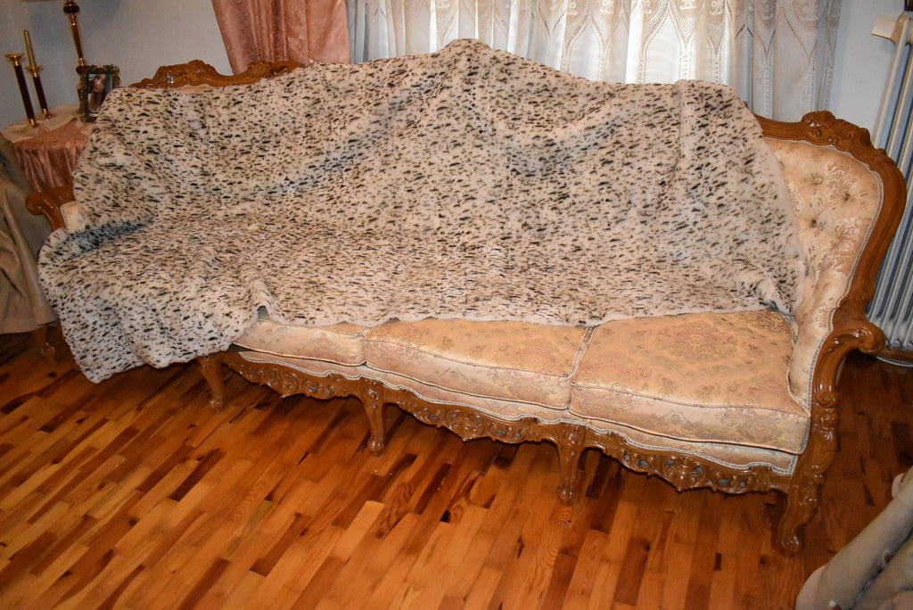 Shearling Sofa Cover | Sofa Throw  Blanket | Handmade  Fur Throw | Sheepskin Fur Bedspread