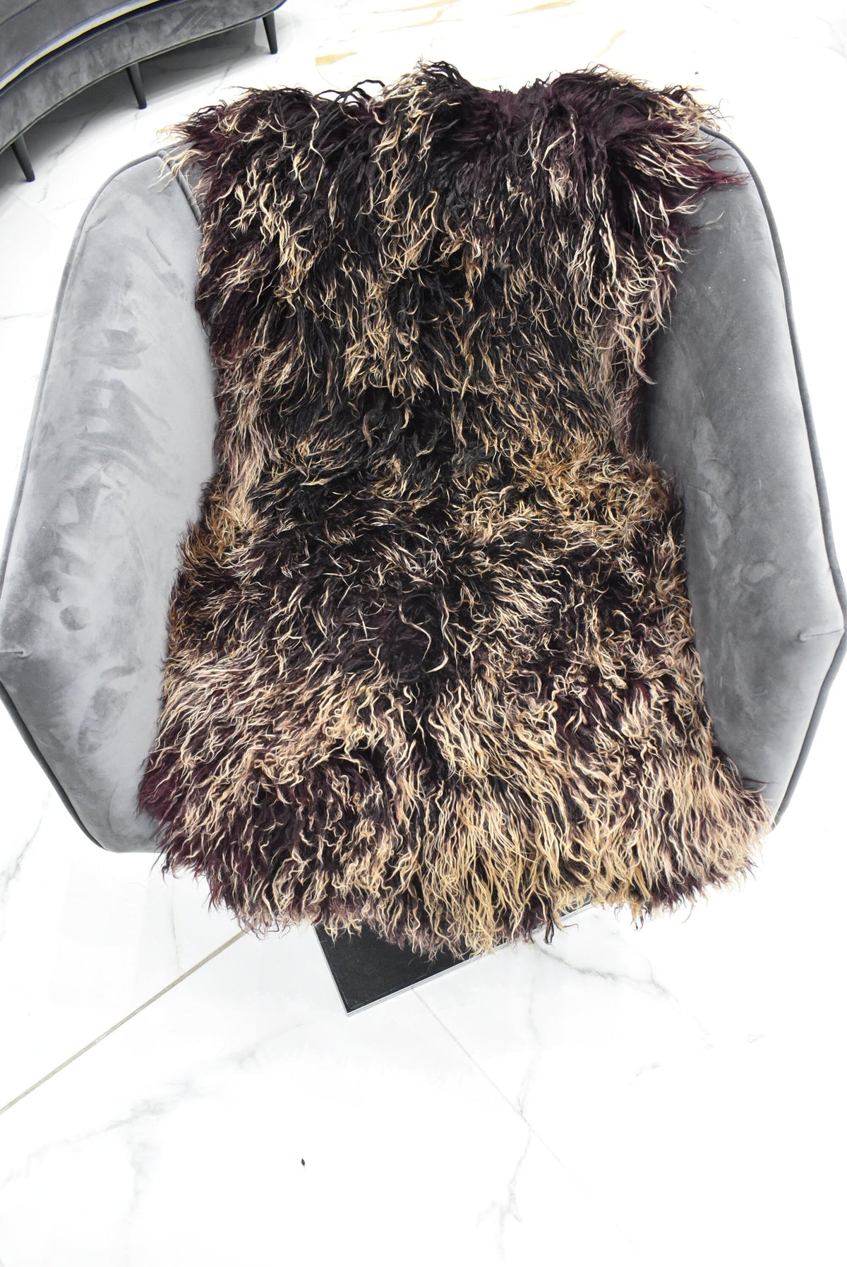 Mongolian Fur Throw | Fur Rug Plate | Fur Throw Blanket | Handmade Fur Throw
