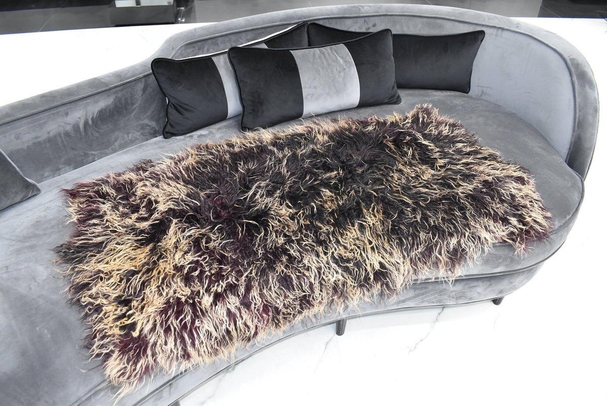 Mongolian Fur Throw | Fur Rug Plate | Fur Throw Blanket | Handmade Fur Throw