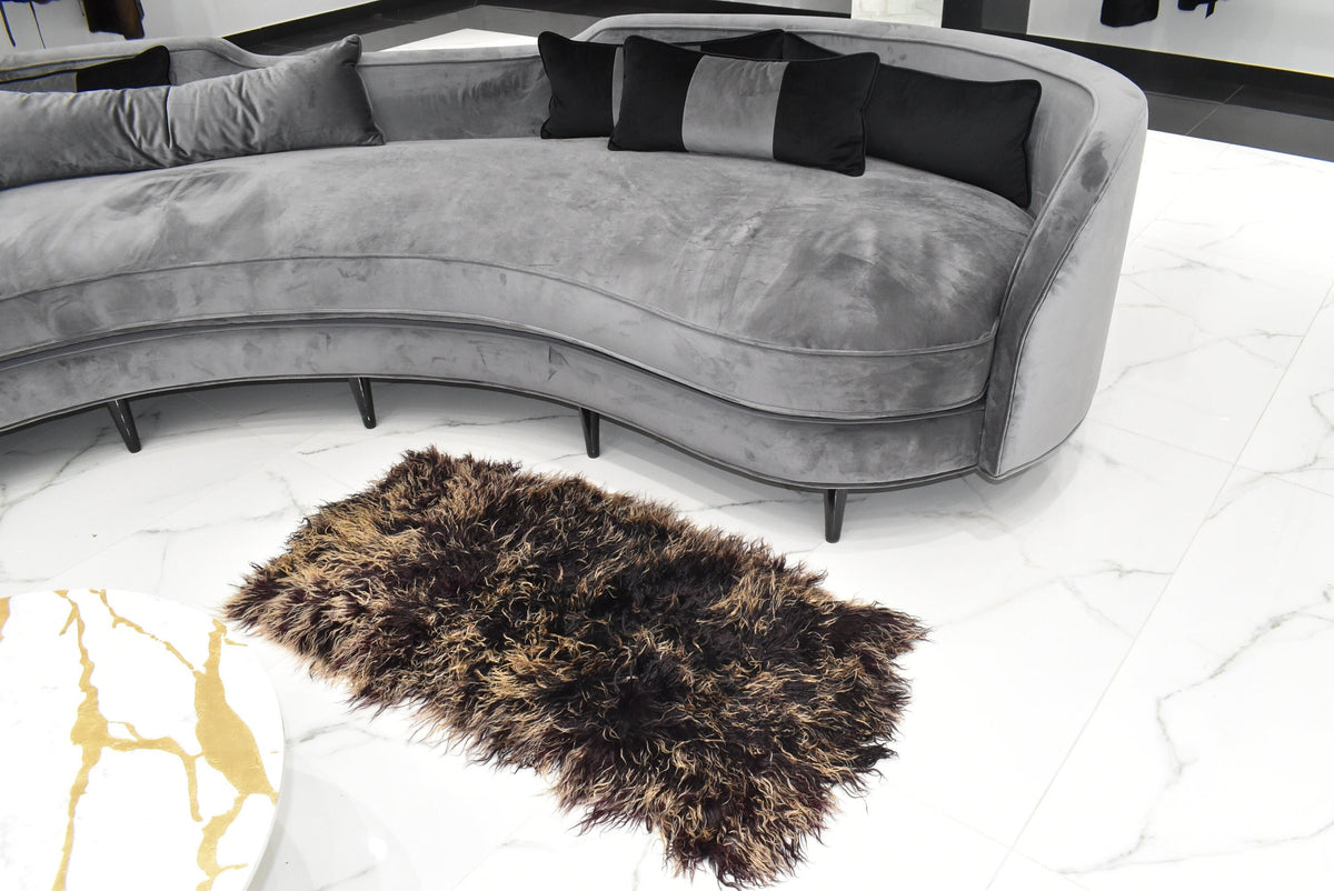 Mongolian Fur Throw | Fur Rug Plate | Fur Throw Blanket | Handmade Fur Throw