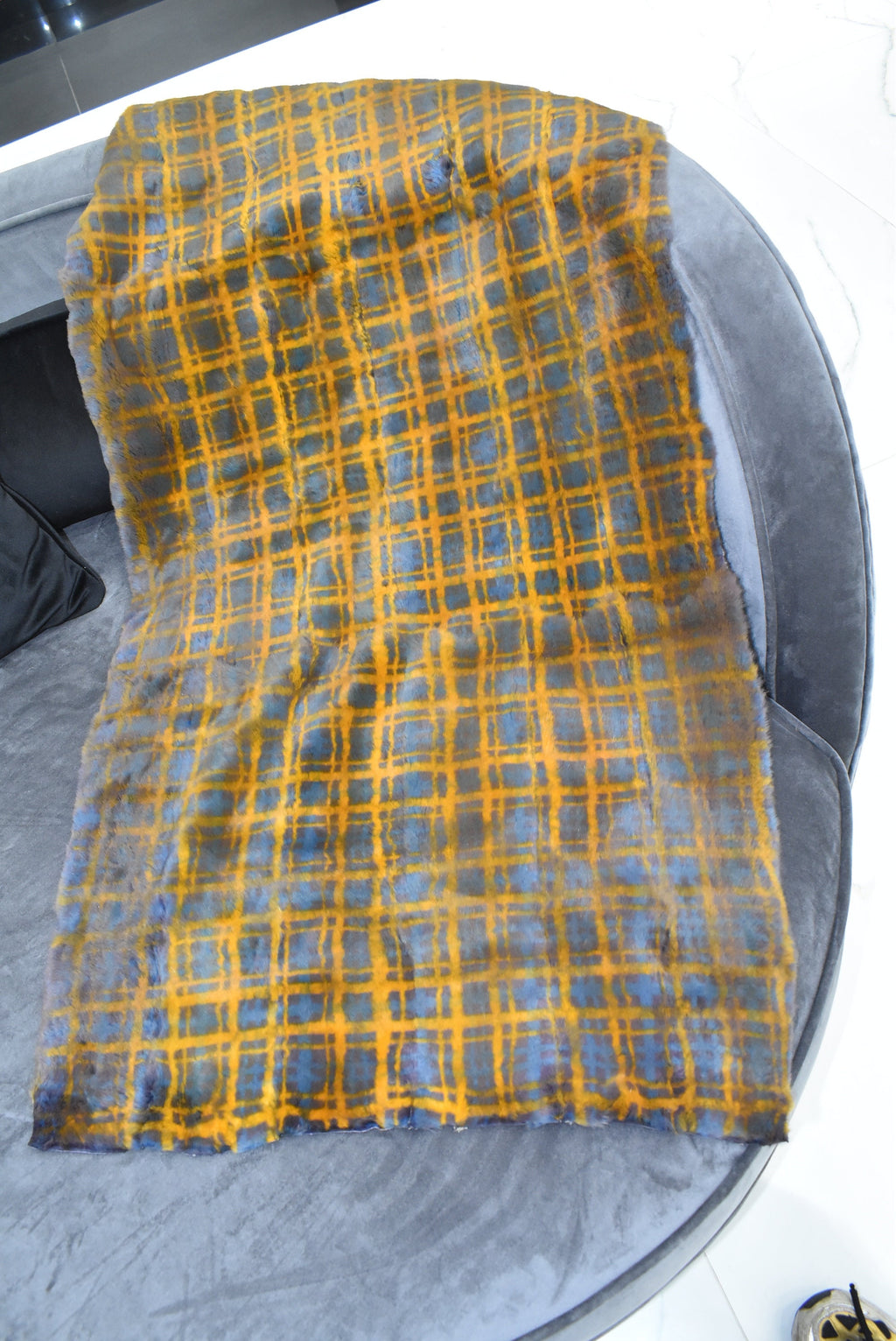 Sheared Rabbit Fur Rug | Fur Throw  | Fur Blanket | luxury Fur Carpet