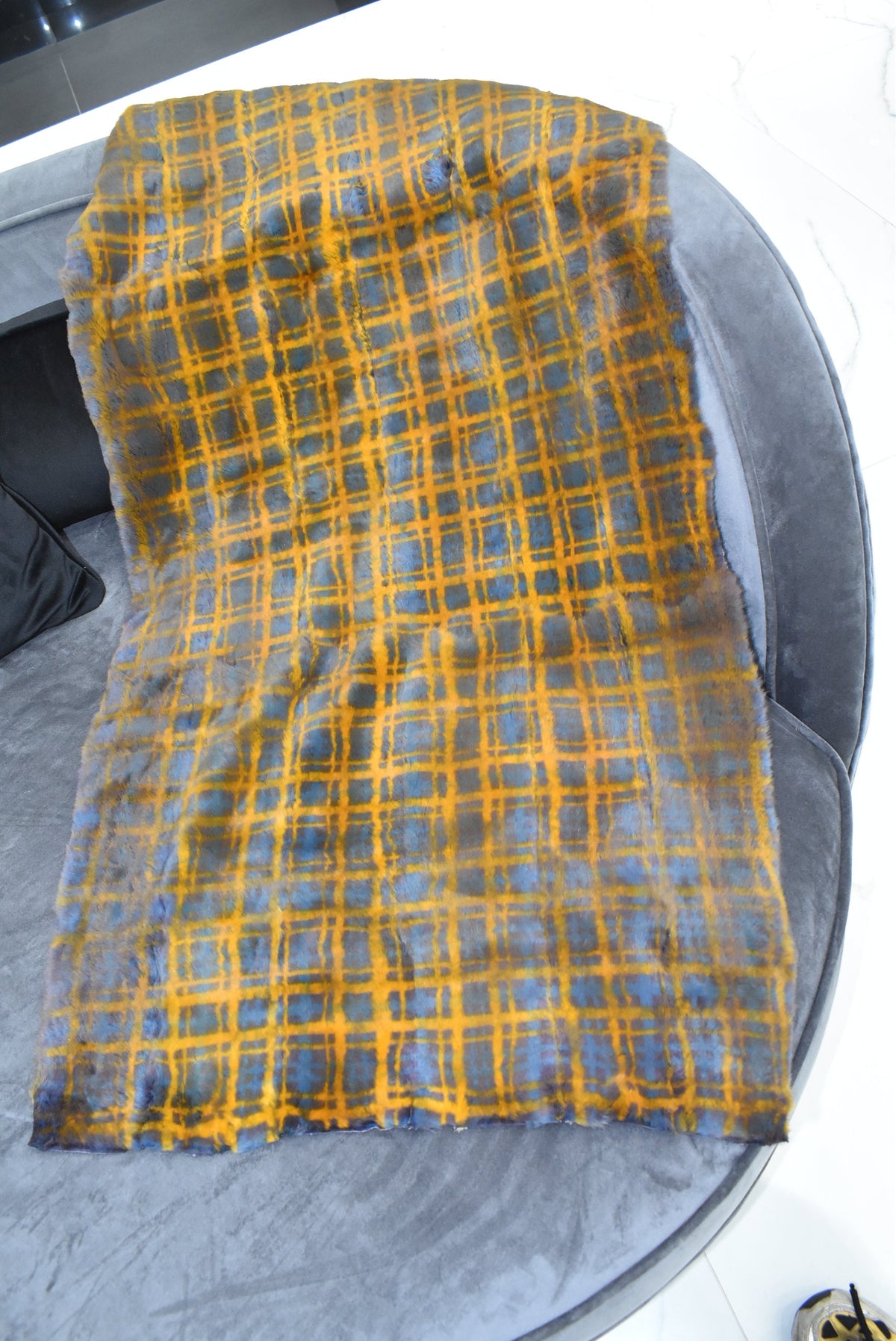Sheared Rabbit Fur Rug | Fur Throw  | Fur Blanket | luxury Fur Carpet